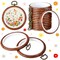 15 Pcs 6 Inch Round Embroidery Hoops Frame Circle Rubber Hoops Ring Display Cross Stitch Ornament Imitated Wood Frame Kits for Christmas Halloween Craft Sewing DIY Hanging Gifts